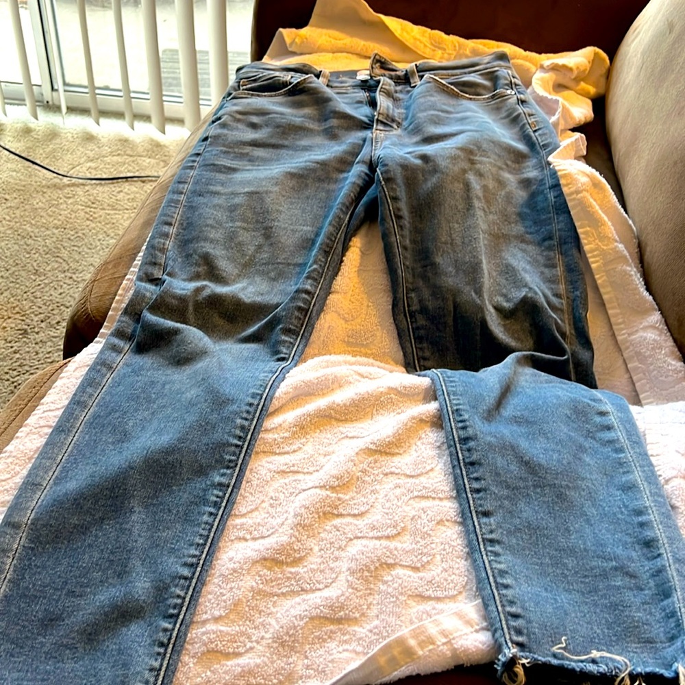 Loft High Rise Skinny Jeans in Indigo Wash